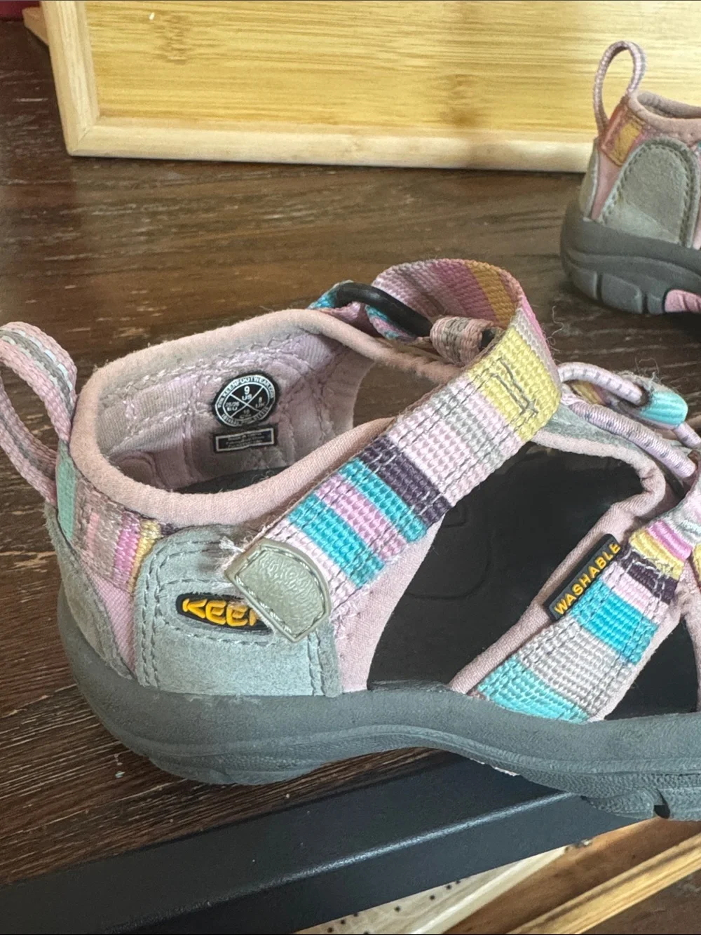 Keen Kids Pastel Multi-Stripe Pink Closed-Toe Sandals